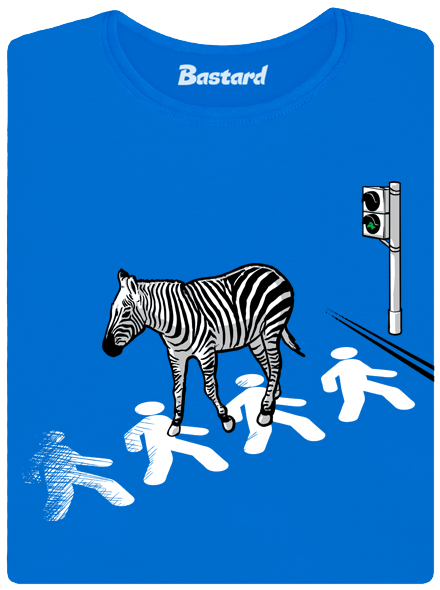 Zebra modré dámské tričko Zebra modré dámské tričko