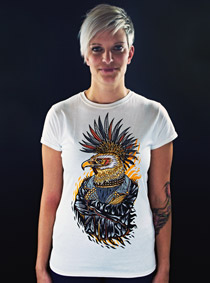 Punk Eagle bílé dámské tričko Punk Eagle bílé dámské tričko
