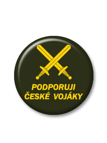 Placka Podporuji vojáky zelená Placka Podporuji vojáky zelená