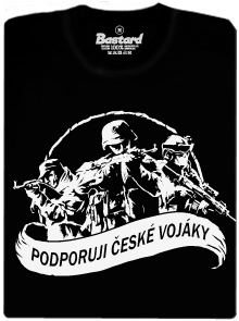Podporuji vojáky černé pánské tričko Podporuji vojáky černé pánské tričko