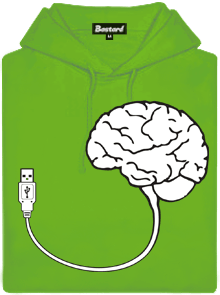 USB mozek pánská mikina