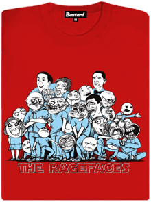 Ragefaces červené dámské tričko