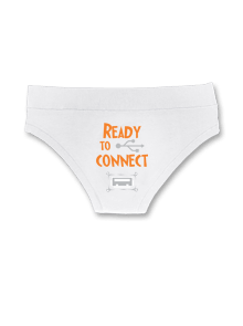 USB připojení - bílá tanga