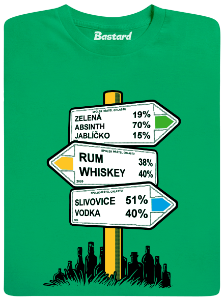 Rozcestník zelené pánské tričko