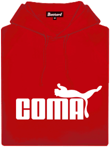 Coma červená pánská mikina
