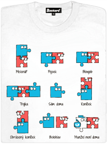 Puzzlesútra bílé dámské tričko