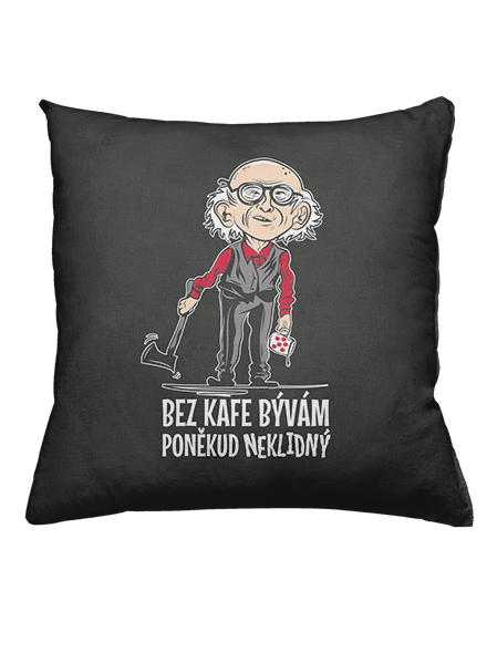 Neklidný bez kafe polštář